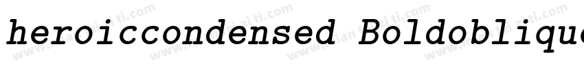 heroiccondensed Boldoblique字体转换